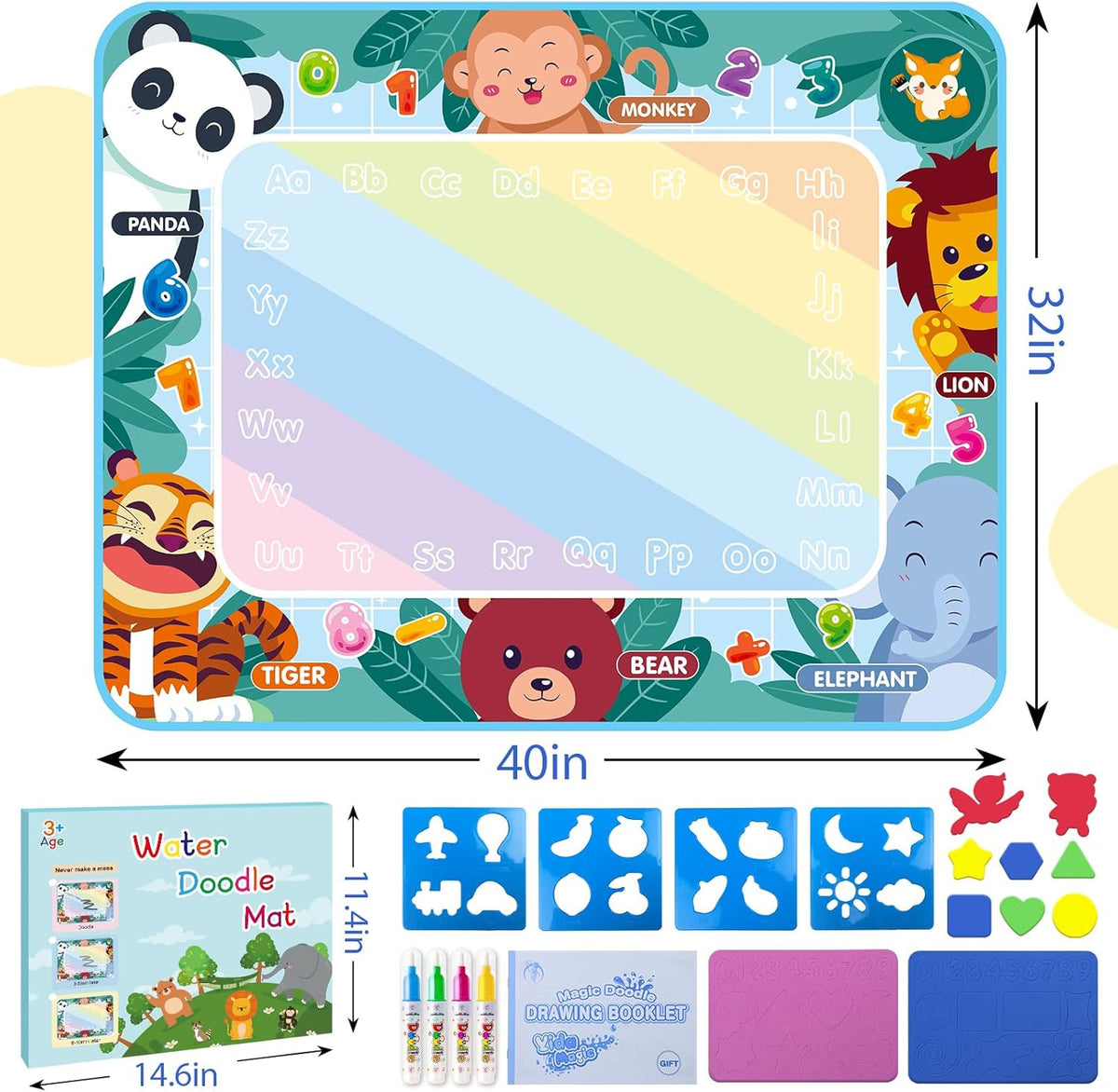 Large 40 × 32-Inch Water Doodle Drawing Mat - view 2
