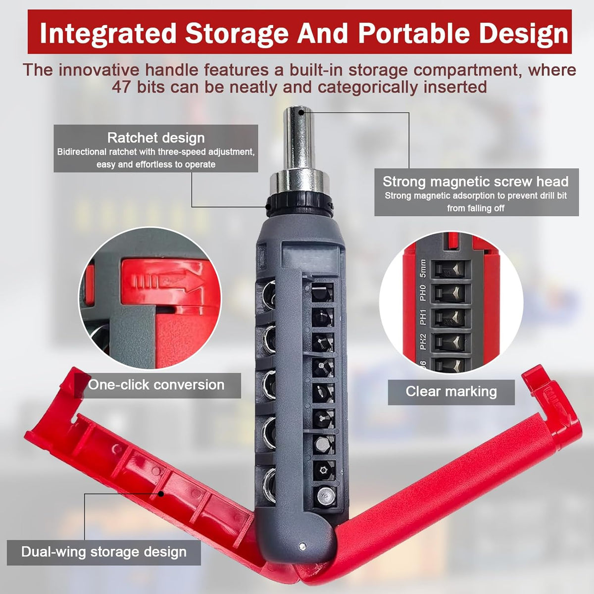 47-Bit Magnetic Ratcheting Screwdriver Set - view 2