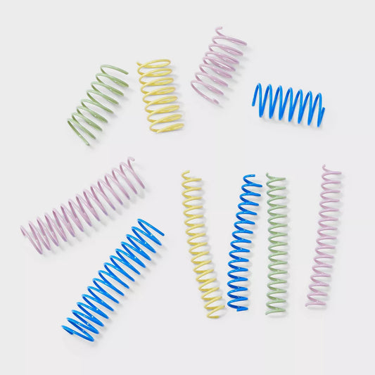 Interactive Cat Spring Toys – 10 Pack