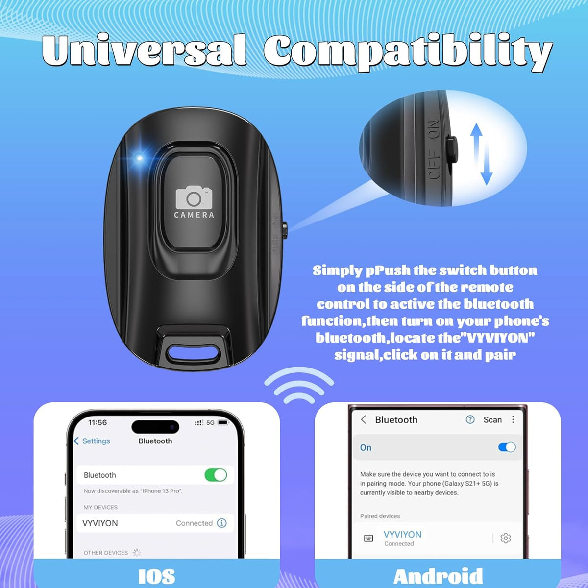 Rechargeable Bluetooth Camera Remote – 2 Pack - view 4