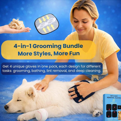 Reusable Pet Hair Removal Gloves – 4 Pack - view 6