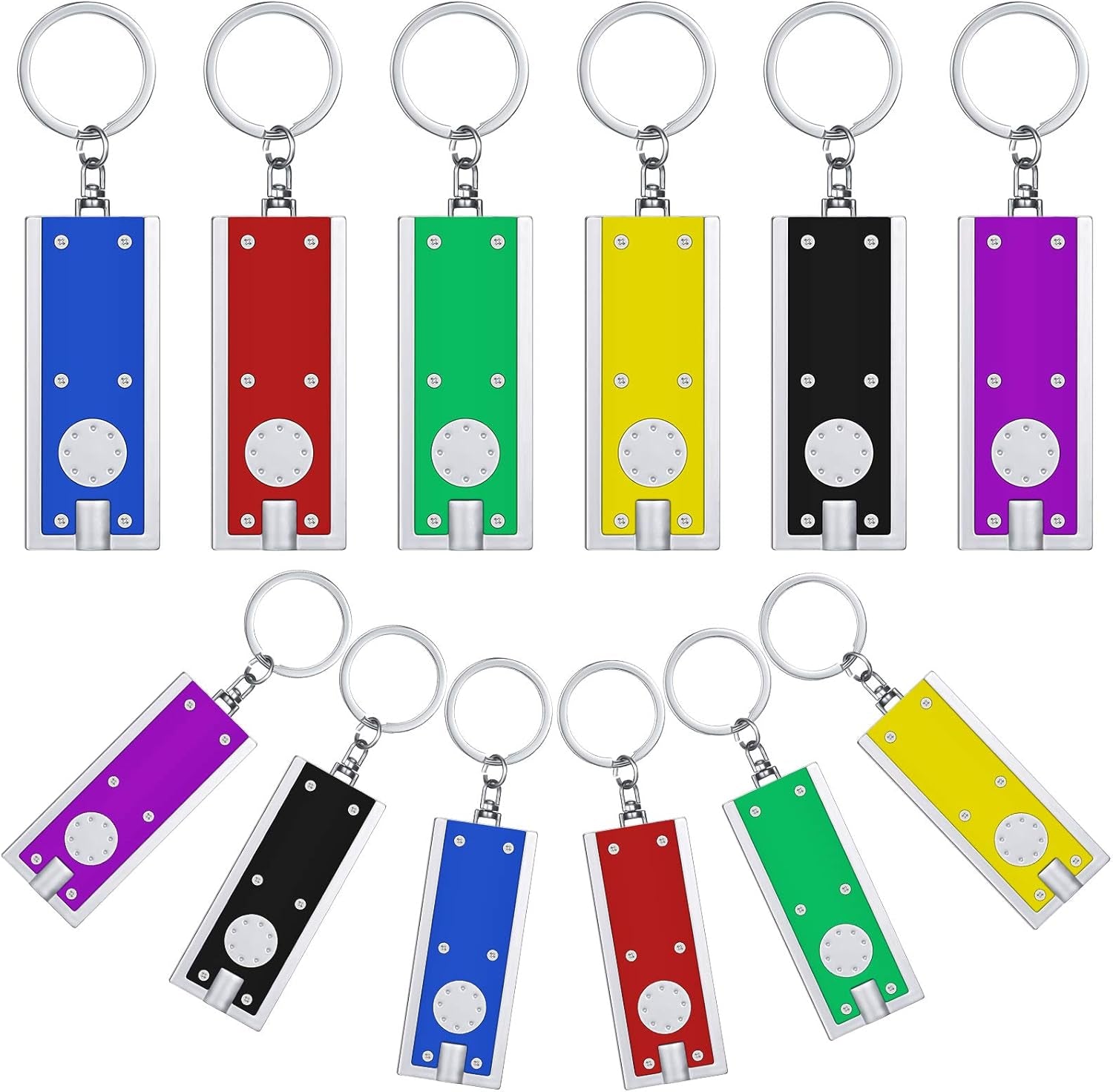 12-Piece Mini LED Keychain Flashlight Set