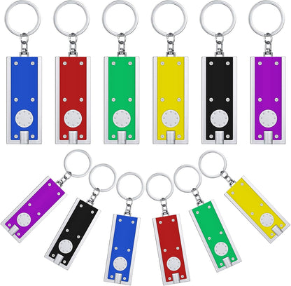 12-Piece Mini LED Keychain Flashlight Set