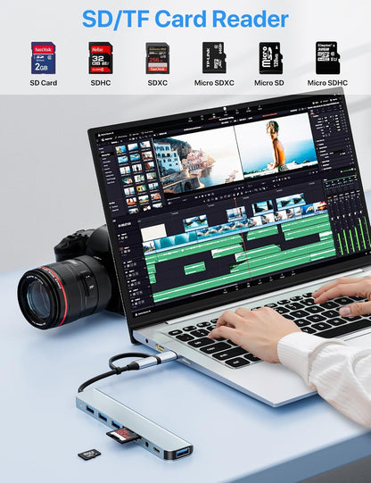 8-in-1 USB Hub with Card Readers - view 4
