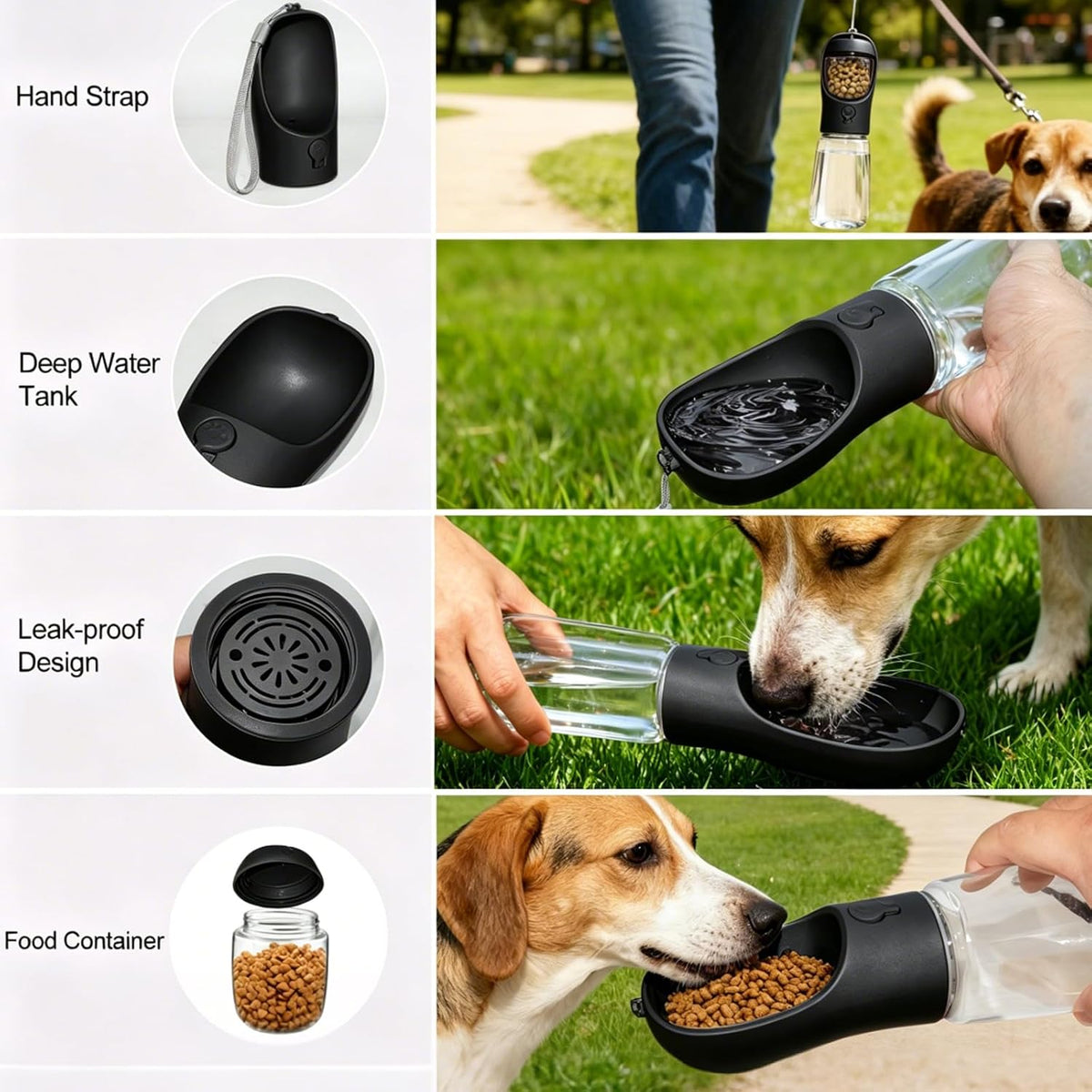 2-in-1 Portable Dog Water Bottle & Food Container - view 4