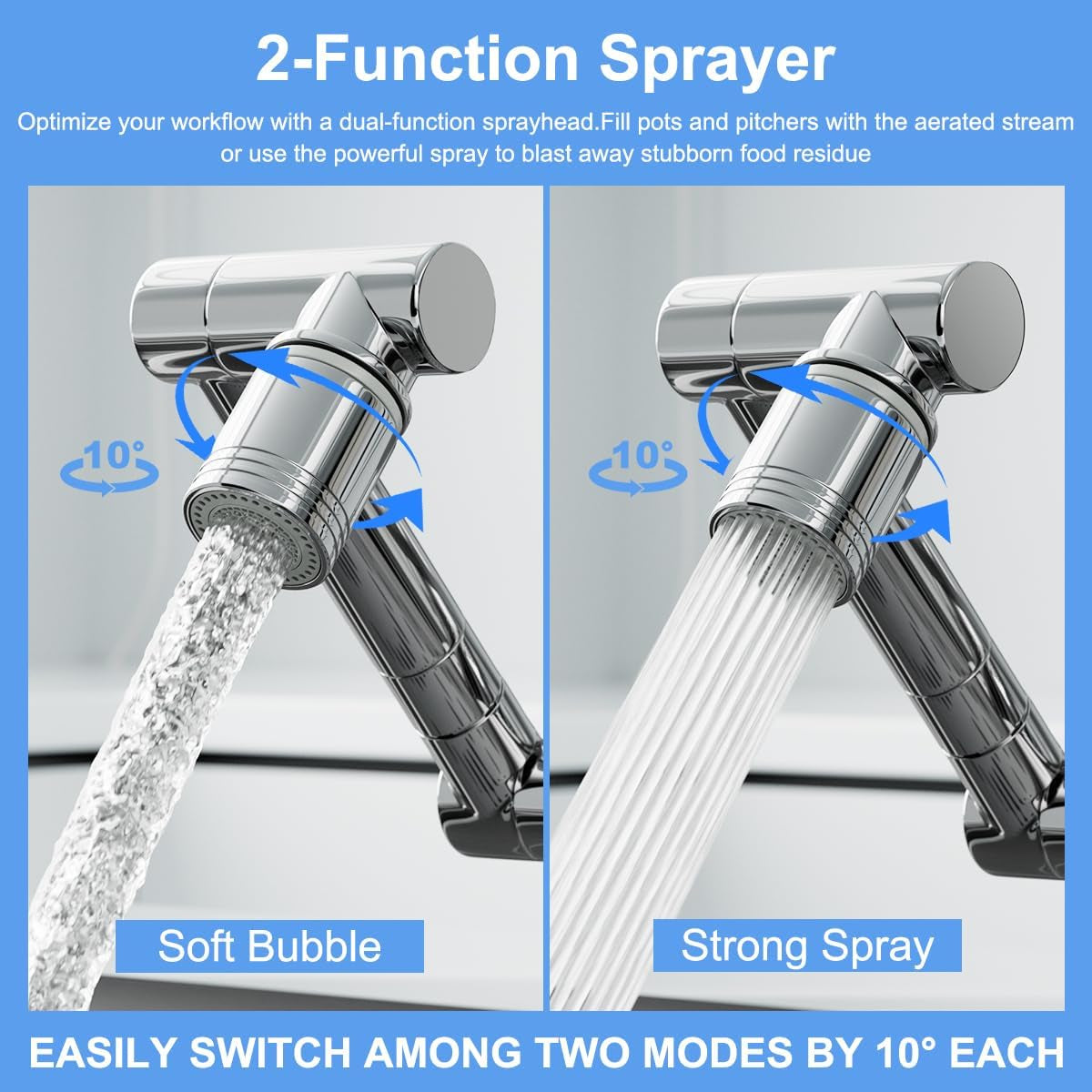 1440° Swivel Faucet Extender with 2 Spray Modes - view 6