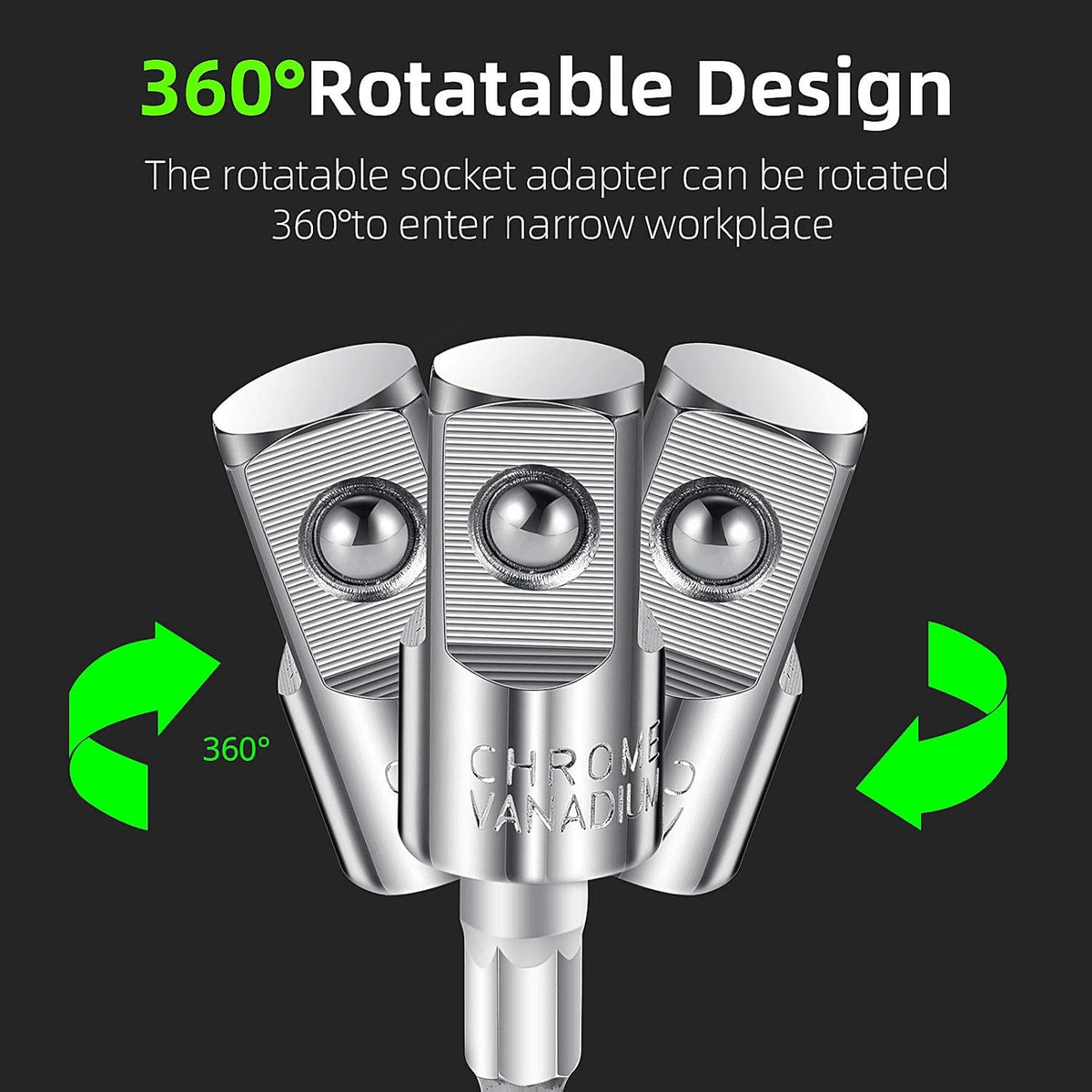 6-Piece 360° Rotating Socket Adapter Set - view 2