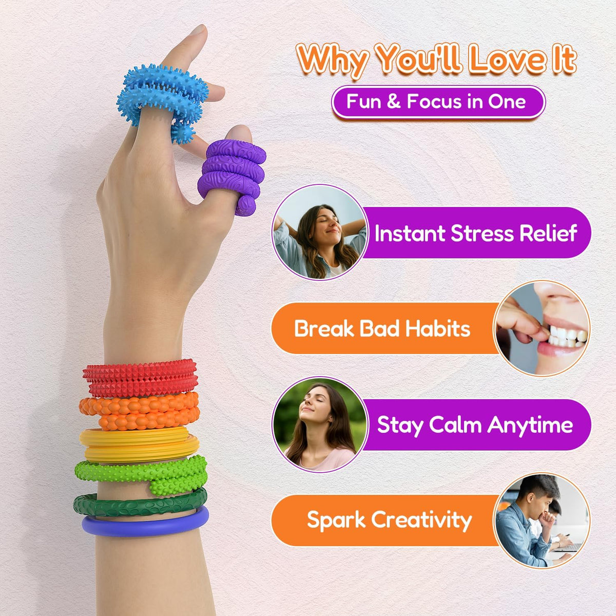8-Pack Stretchy Sensory Fidget Toys - view 5