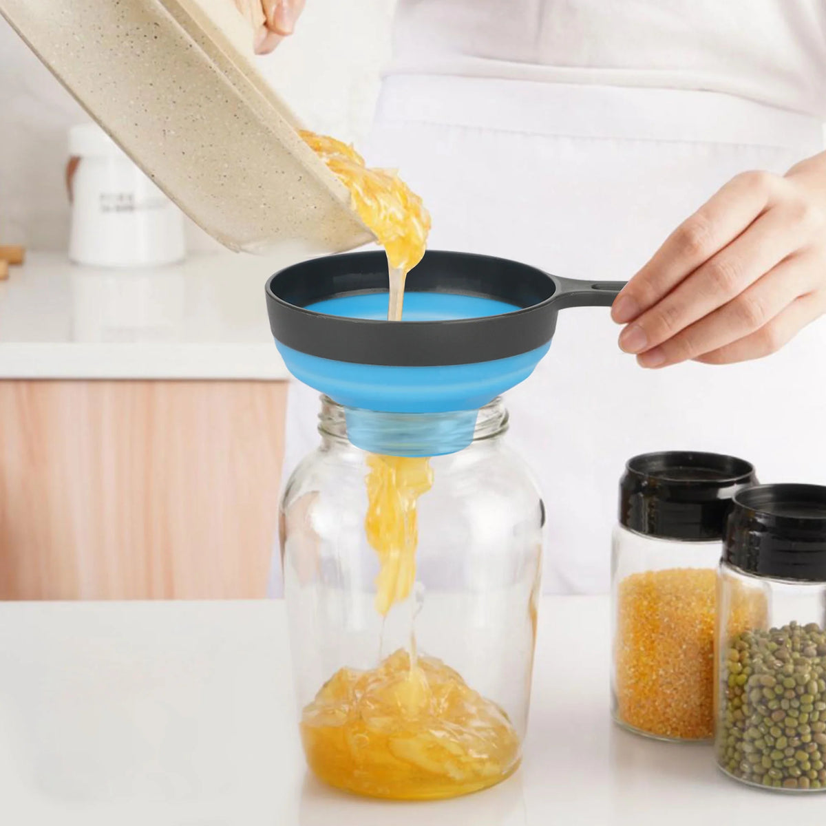 3-Piece Collapsible Silicone Funnel Set - view 2