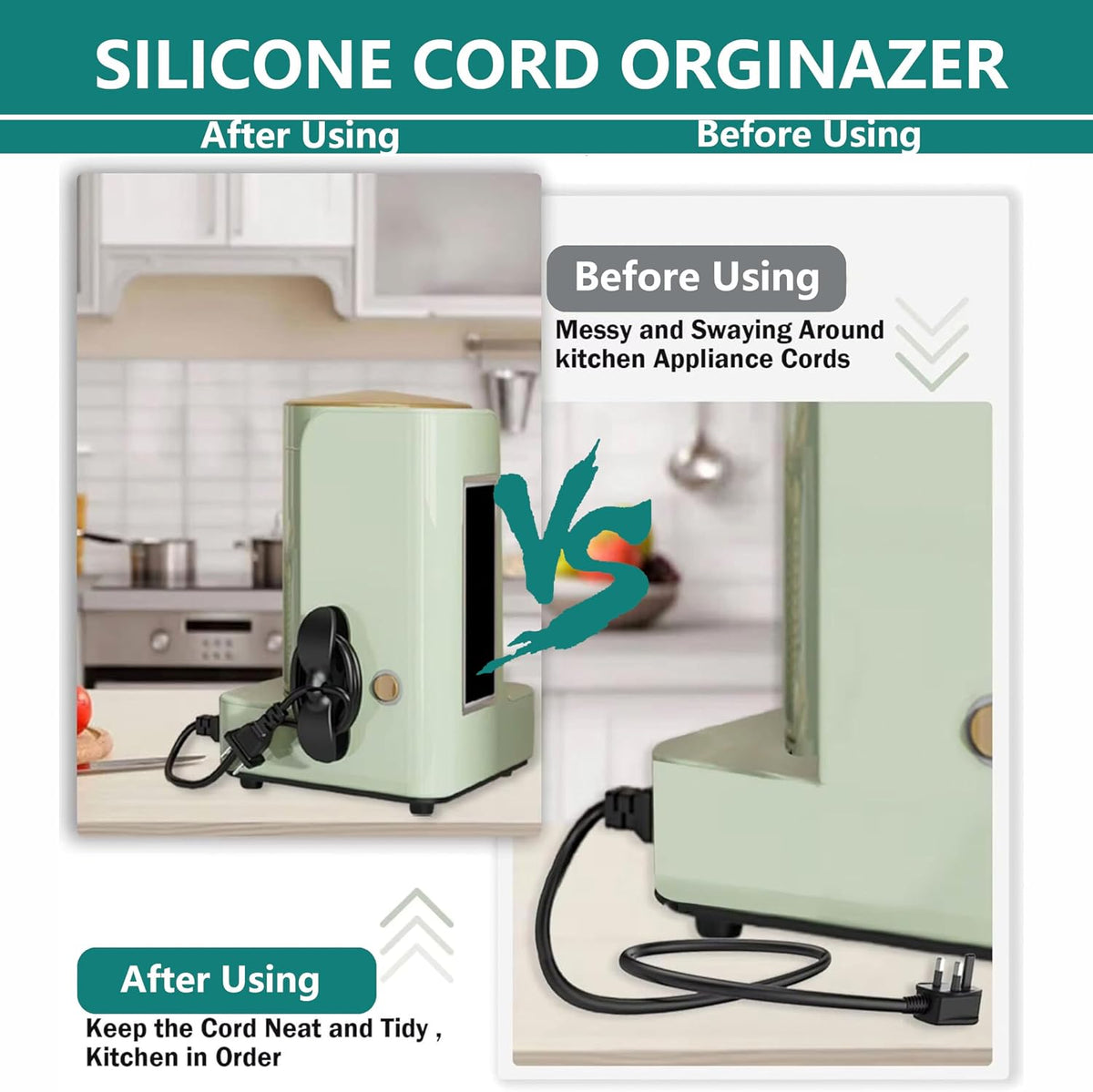 6-Pack Silicone Cord Organizer for Kitchen Appliances - view 5
