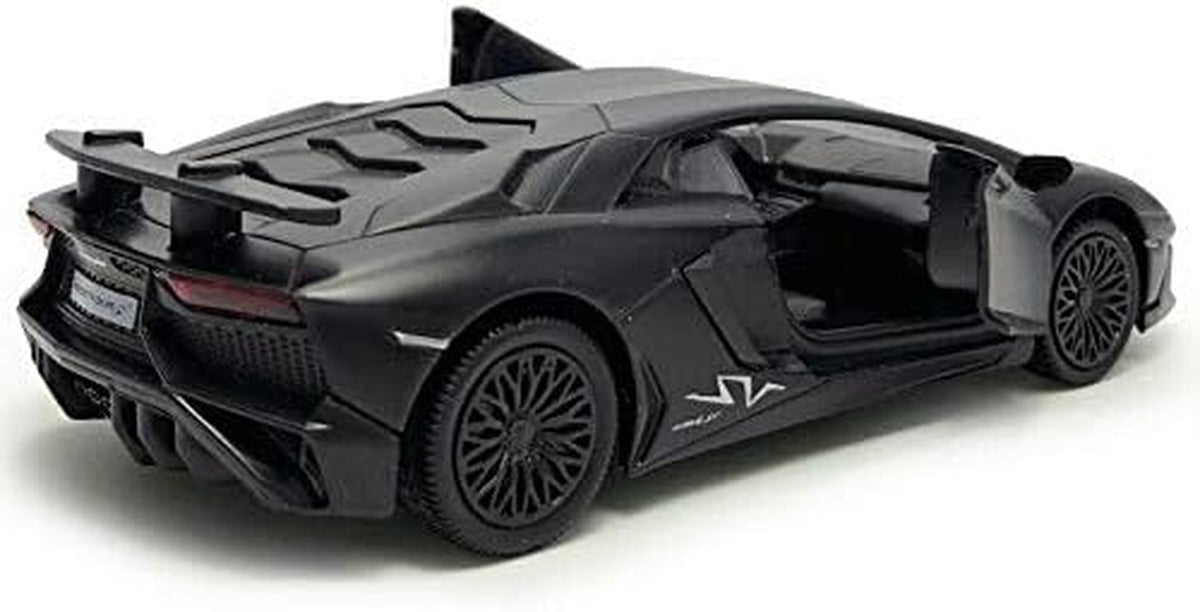 Matt Black 1:38 Pull-Back Diecast Sports Car - view 3