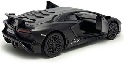 Matt Black 1:38 Pull-Back Diecast Sports Car - view 3