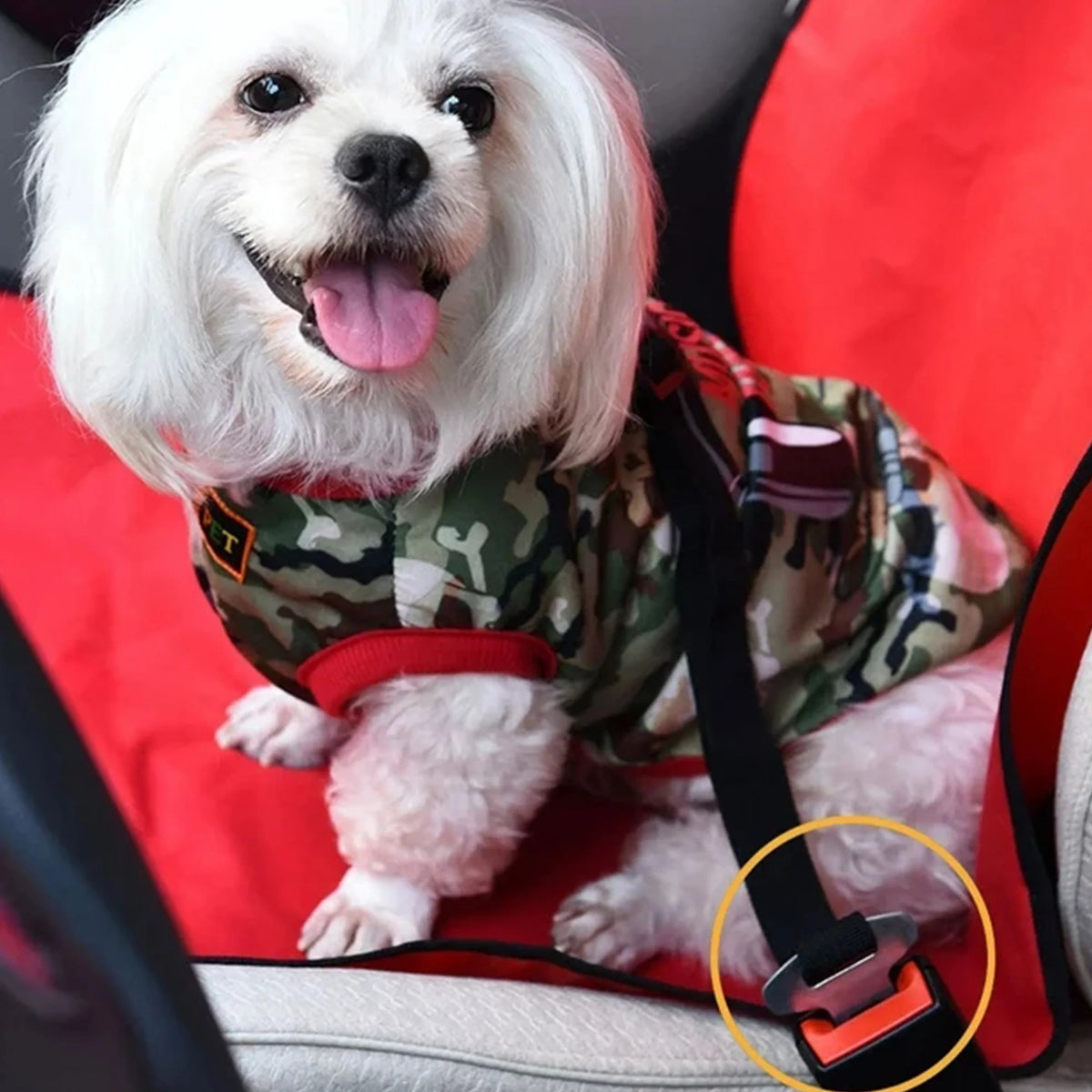 2-Pack Adjustable Dog Car Seatbelt Tethers - view 5