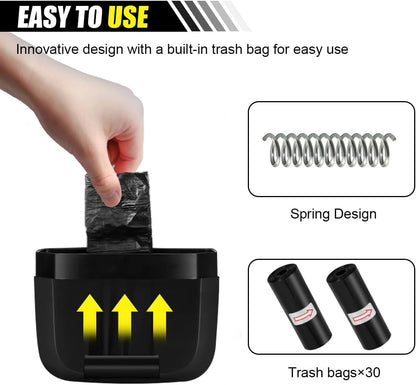 Leakproof Mini Car Trash Can with 30 Bags - view 5
