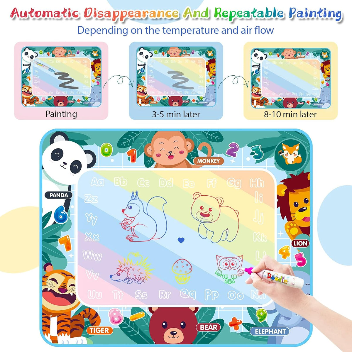 Large 40 × 32-Inch Water Doodle Drawing Mat - view 7
