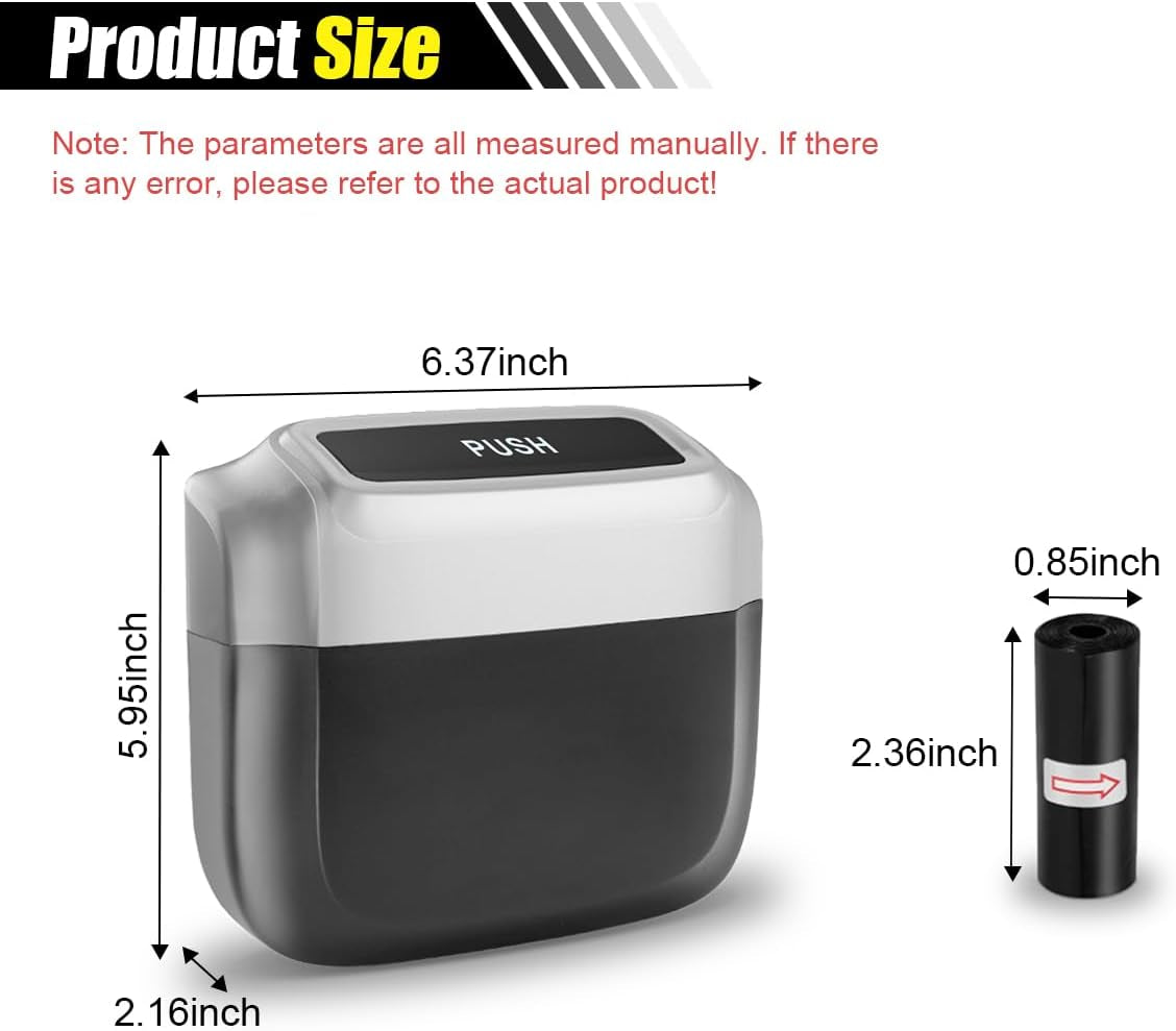 Leakproof Mini Car Trash Can with 30 Bags - view 2
