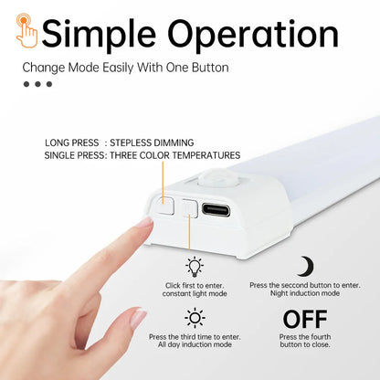 LED Night Light Motion Sensor Light Wireless USB Led Cabinet Night Wardrobe Lamp for Kitchen Cabinet Bedroom Wardrobe Sensor LED
