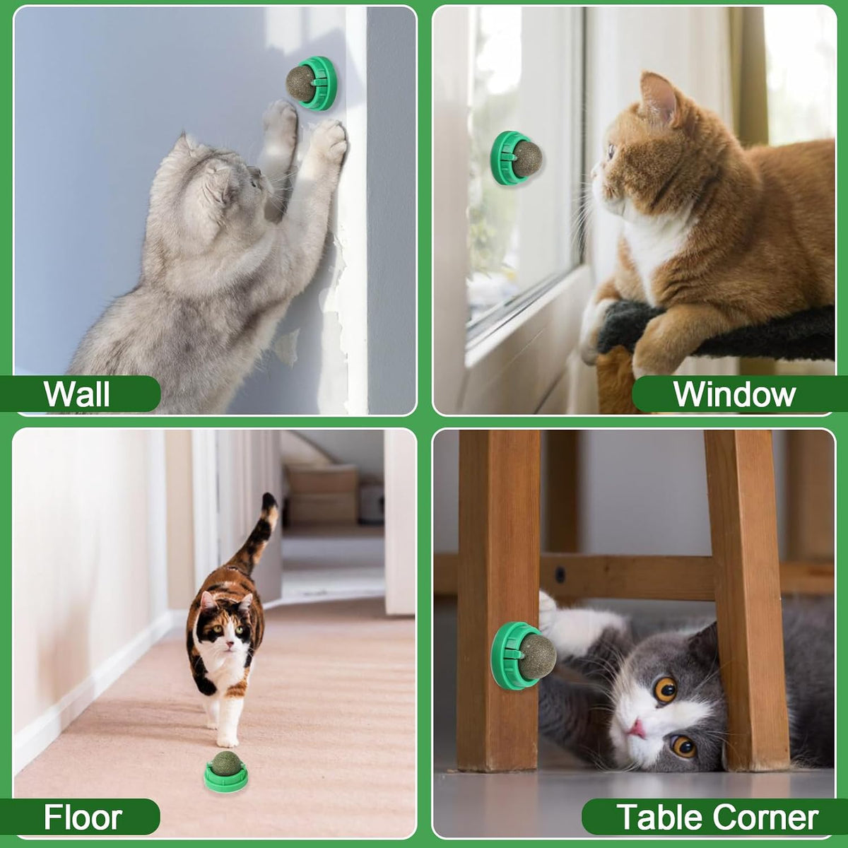 3-Pack Wall-Mounted Catnip Treat Balls - view 5