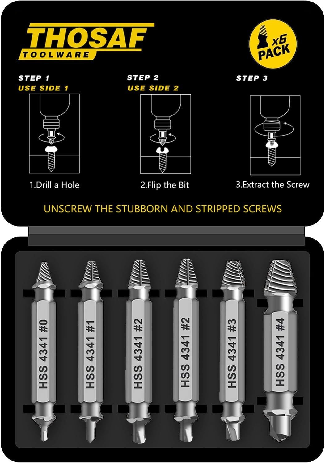 Damaged Screw Extractor Set
