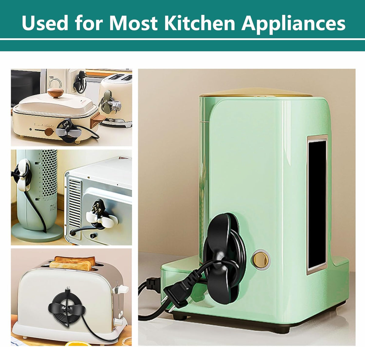 6-Pack Silicone Cord Organizer for Kitchen Appliances - view 3