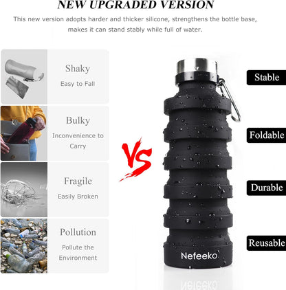 27 oz Collapsible Silicone Water Bottle - view 2