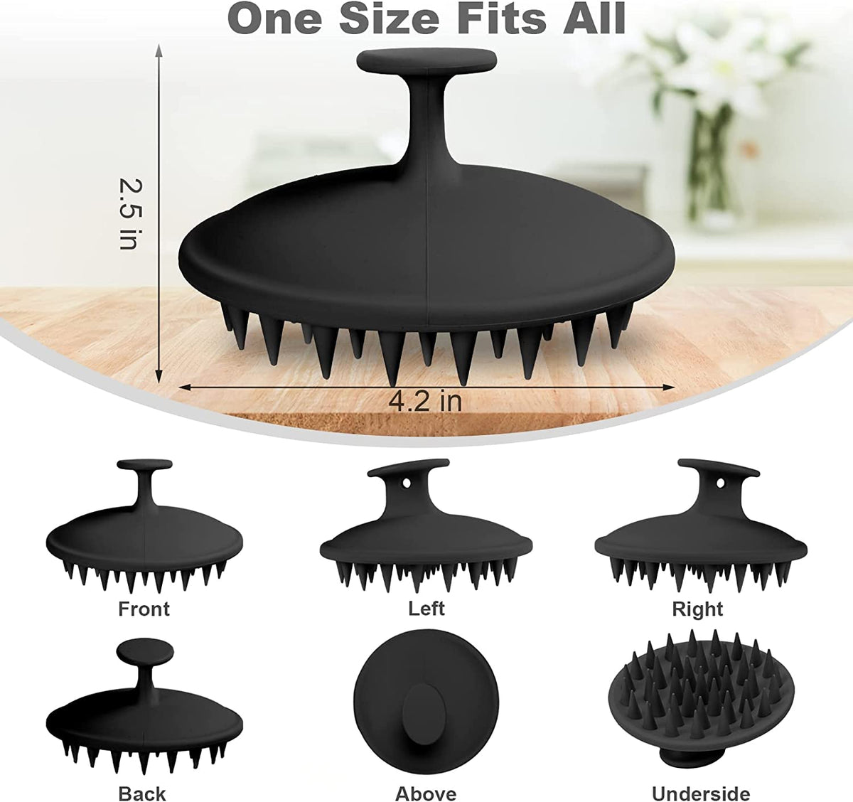 Silicone Scalp Massager & Shampoo Brush - view 2