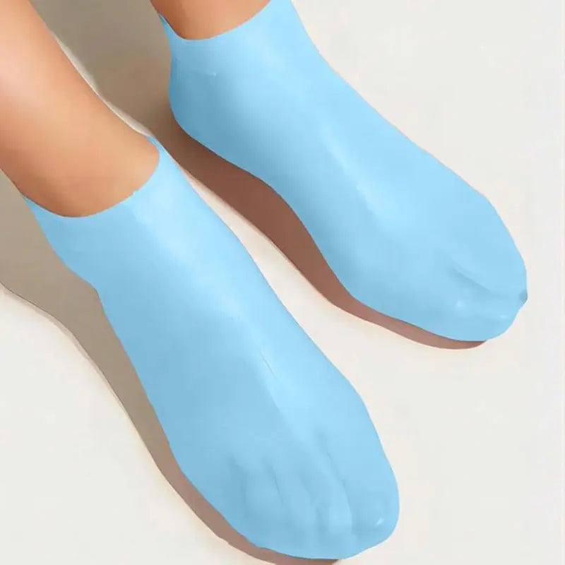 1 Pair Silicone Heel Socks for Dry Cracked Feet – Moisturizing Foot Mask with Elastic Fit, Softens Rough Skin, & Prevents Cracking