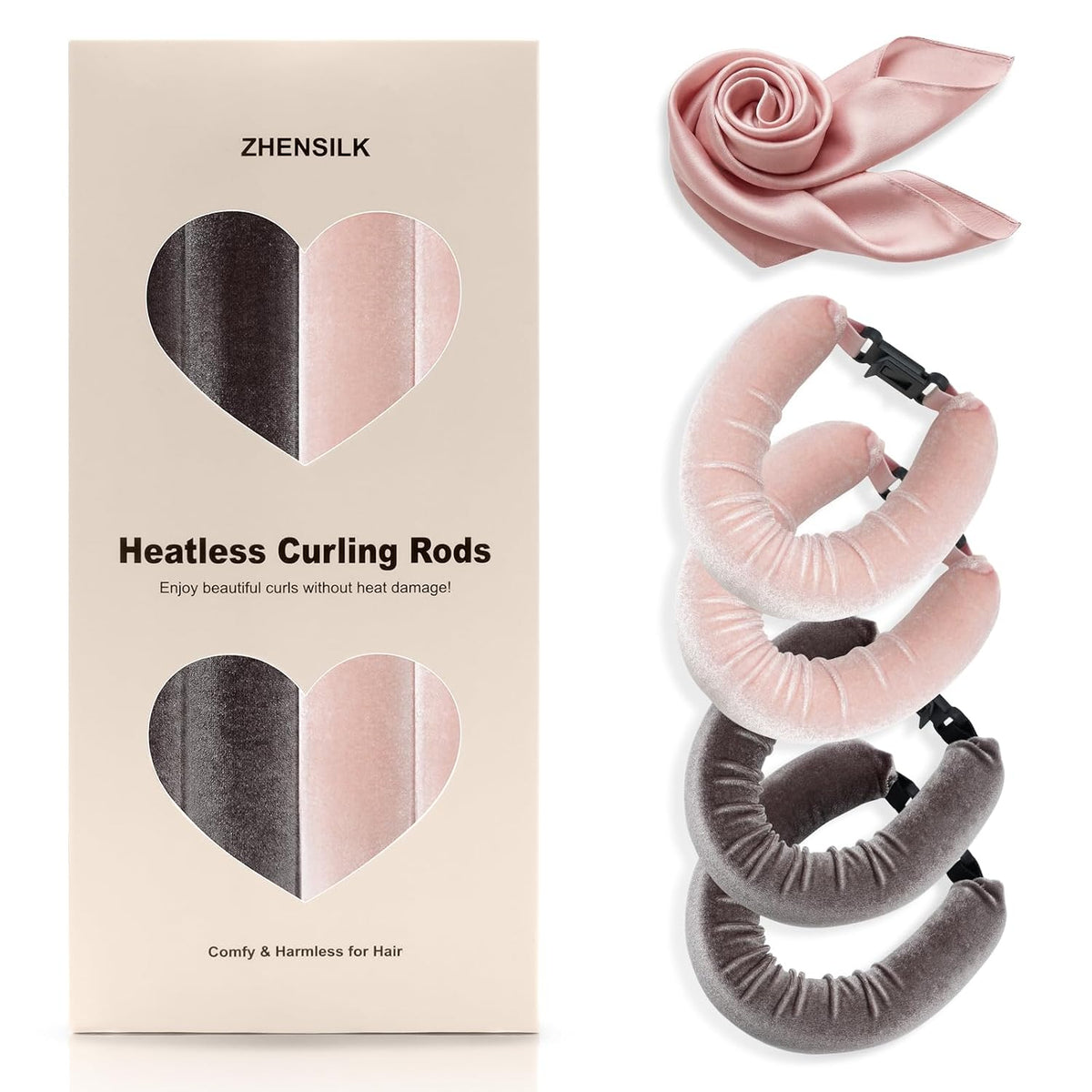 Heatless Overnight Curling Rods – 4 Piece Set