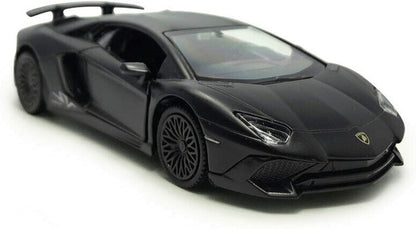 Matt Black 1:38 Pull-Back Diecast Sports Car - view 2