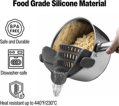 Heat-Resistant Clip-On Silicone Pot Strainer - view 3