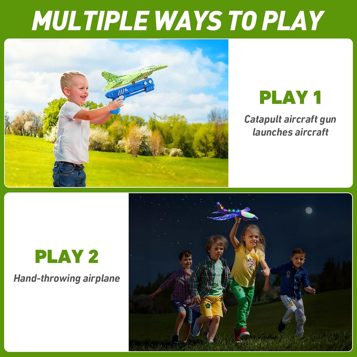 3-Pack LED Foam Airplane Launcher Set - view 6