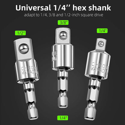 6-Piece 360° Rotating Socket Adapter Set - view 3