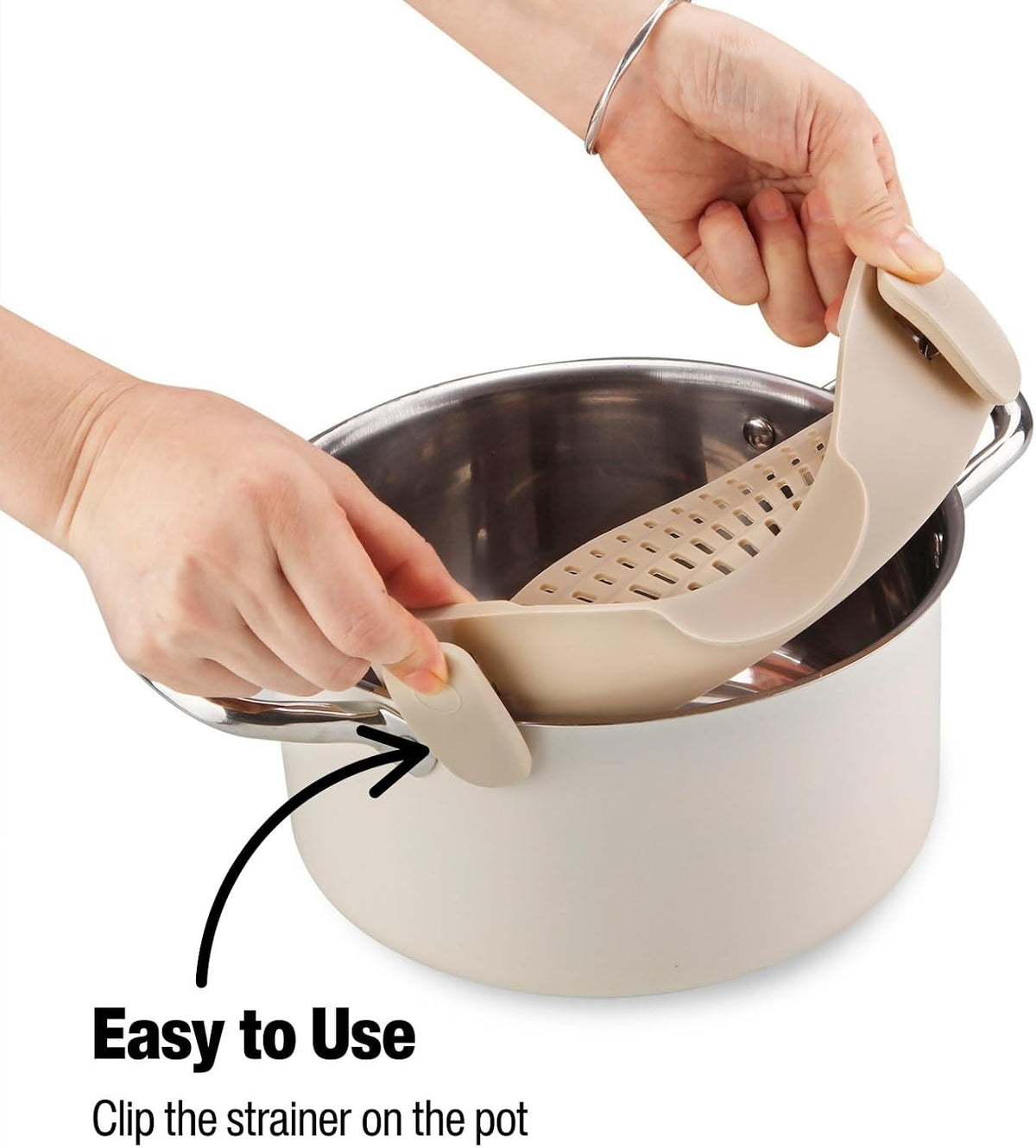 Heat-Resistant Clip-On Silicone Pot Strainer - view 6