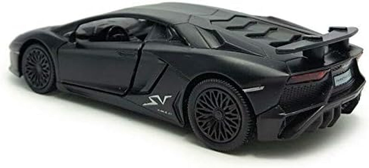 Matt Black 1:38 Pull-Back Diecast Sports Car - view 5