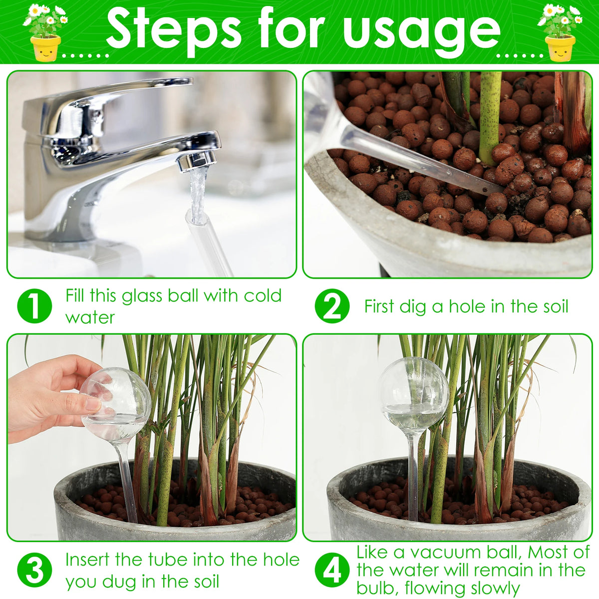 Automatic Plant Watering Globes – 10 Piece Set - view 5