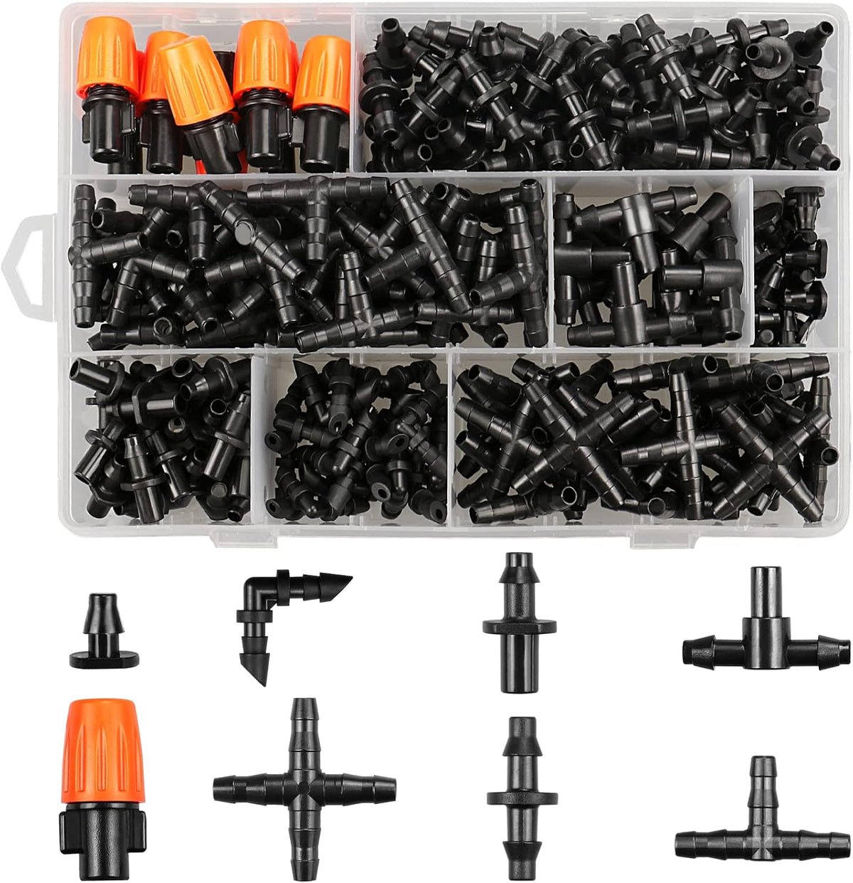 250-Piece 1/4-Inch Drip Irrigation Fittings Kit