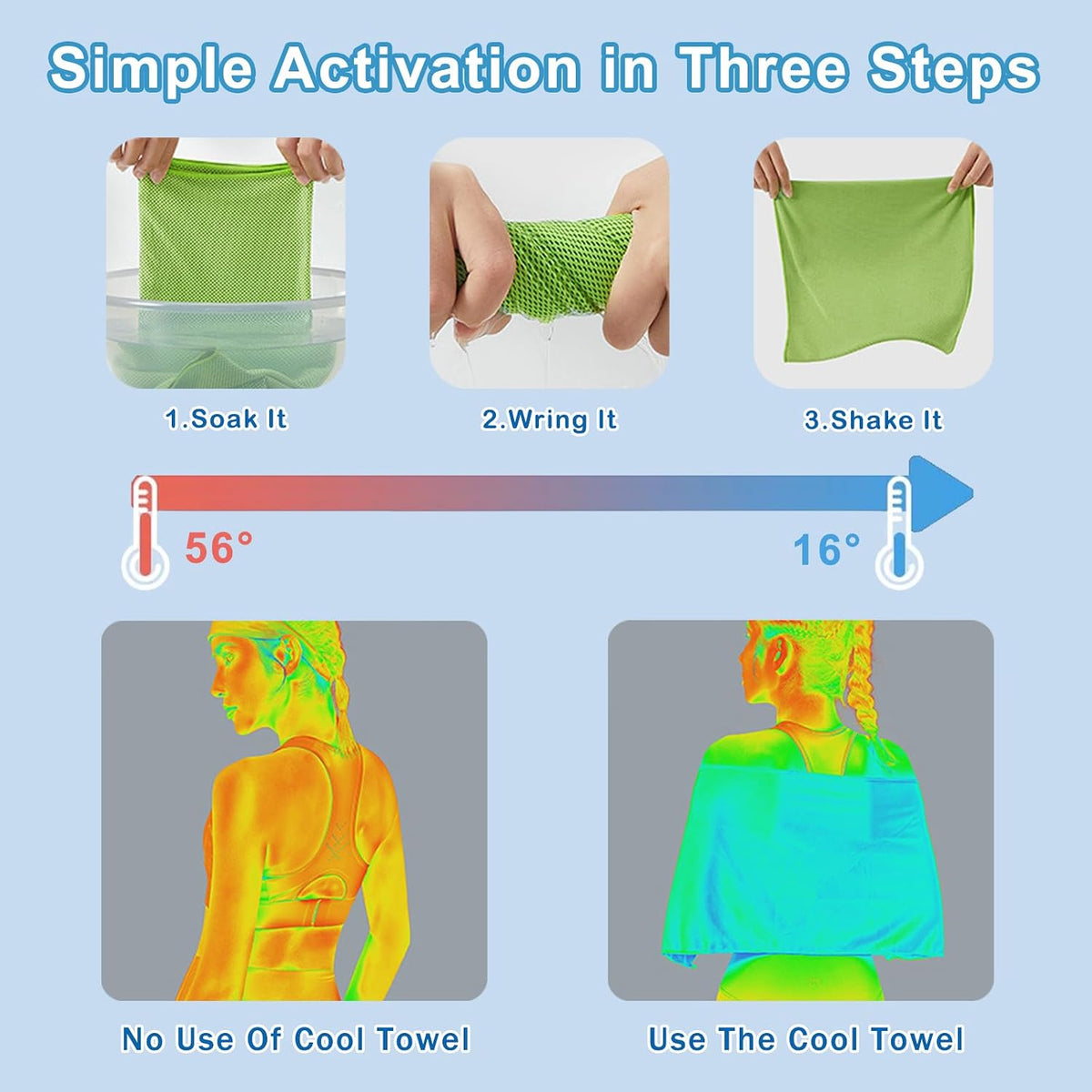 4-Pack Instant-Cooling Sports Towels - view 3