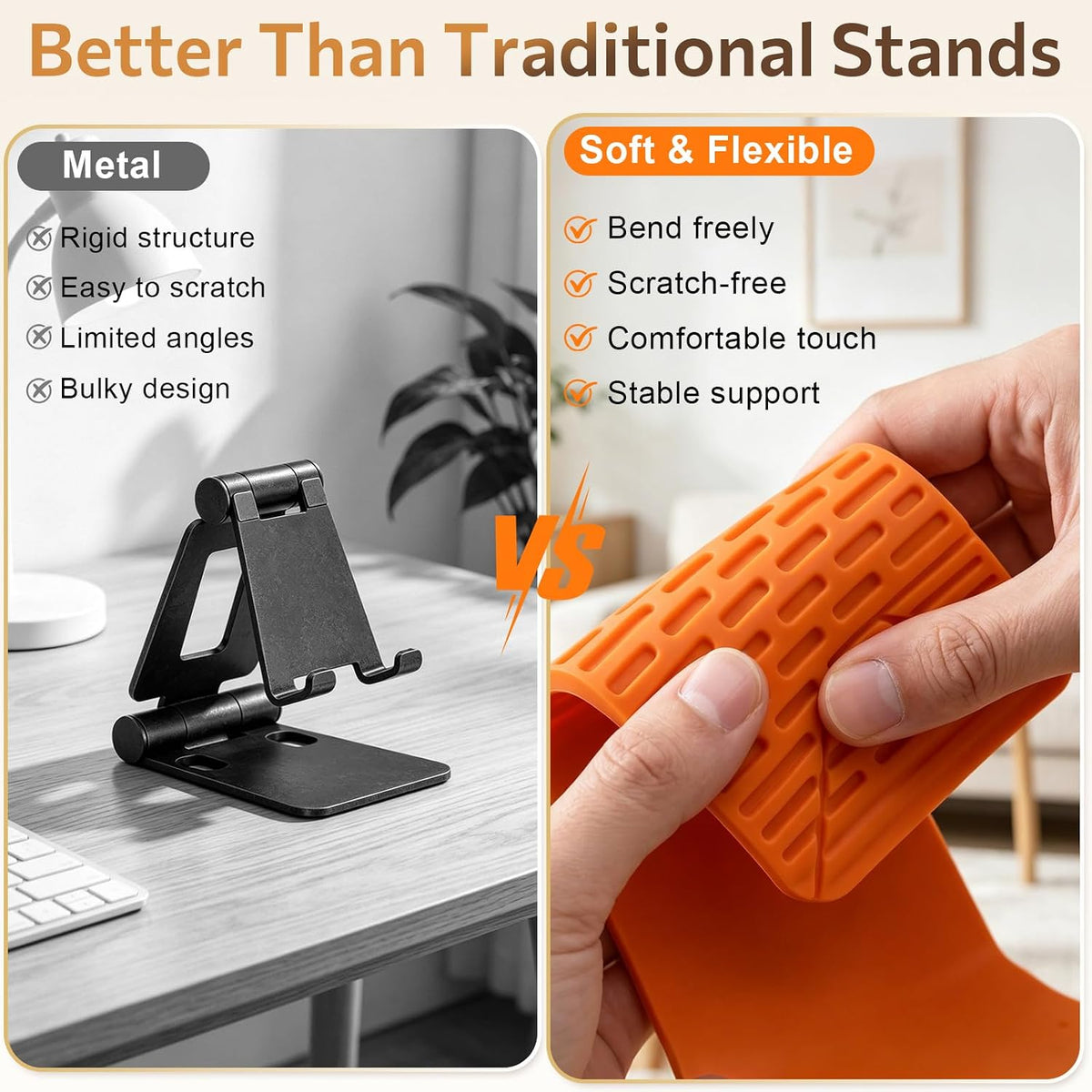 Flexible Foldable Phone Stand - view 4