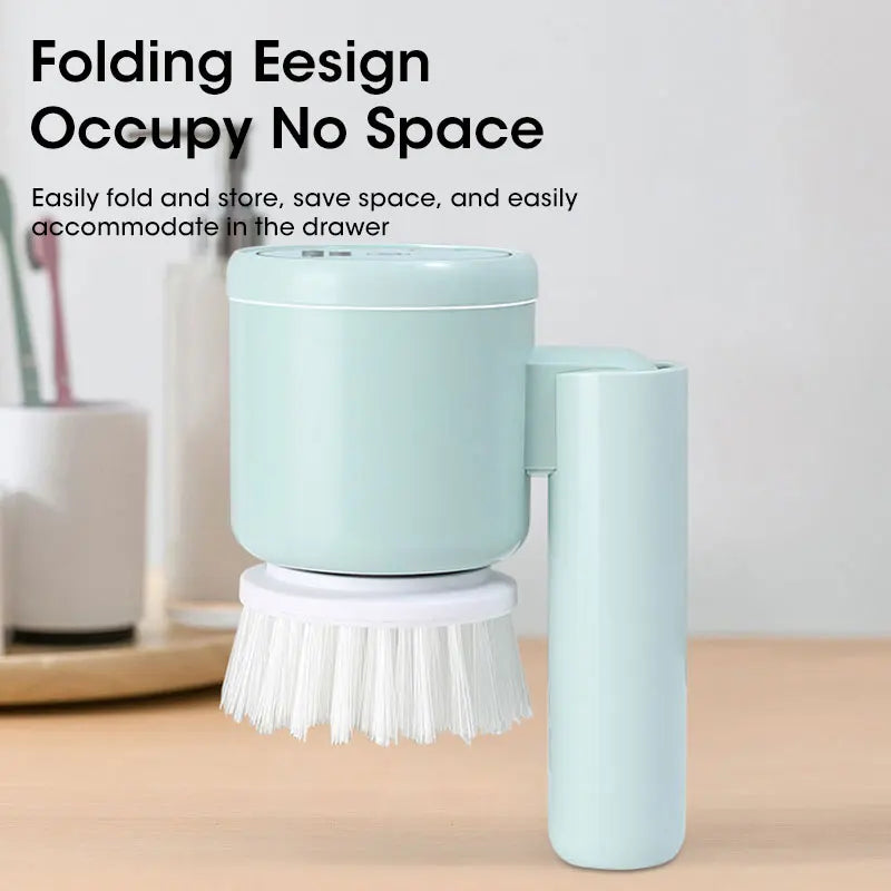 Electric Spin Scrubber, Bathroom Cordless Cleaning Brush Power Scrubber with 5 Replaceable Brush Heads, Electric Cleaning Brush