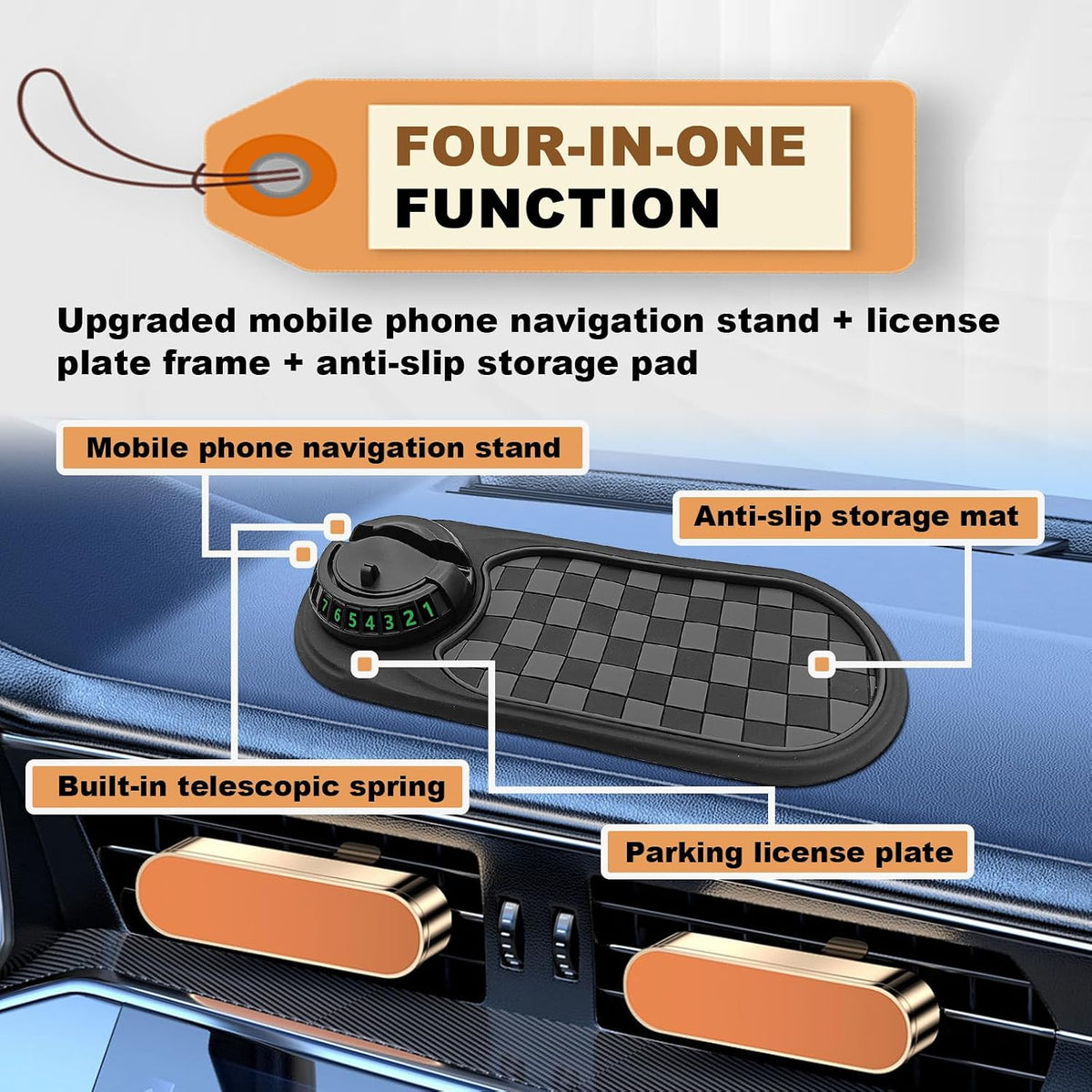 Anti-Slip Dashboard Phone Holder & Parking Display - view 6