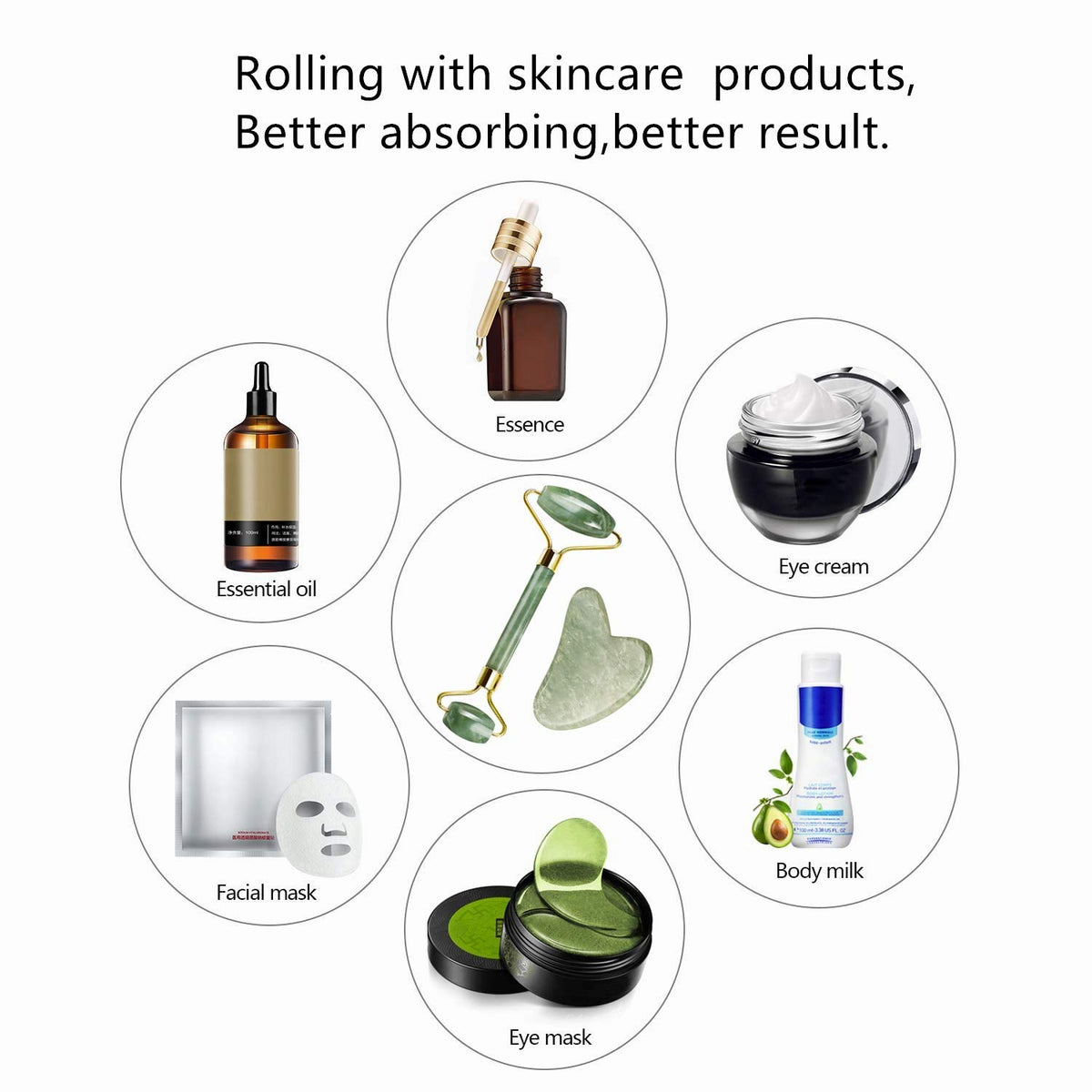 Natural Jade Roller & Gua Sha Set - view 7