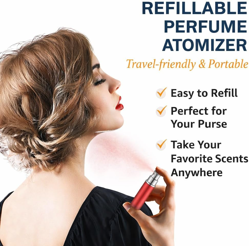 4-Pack Refillable Travel Perfume Atomizers - view 6