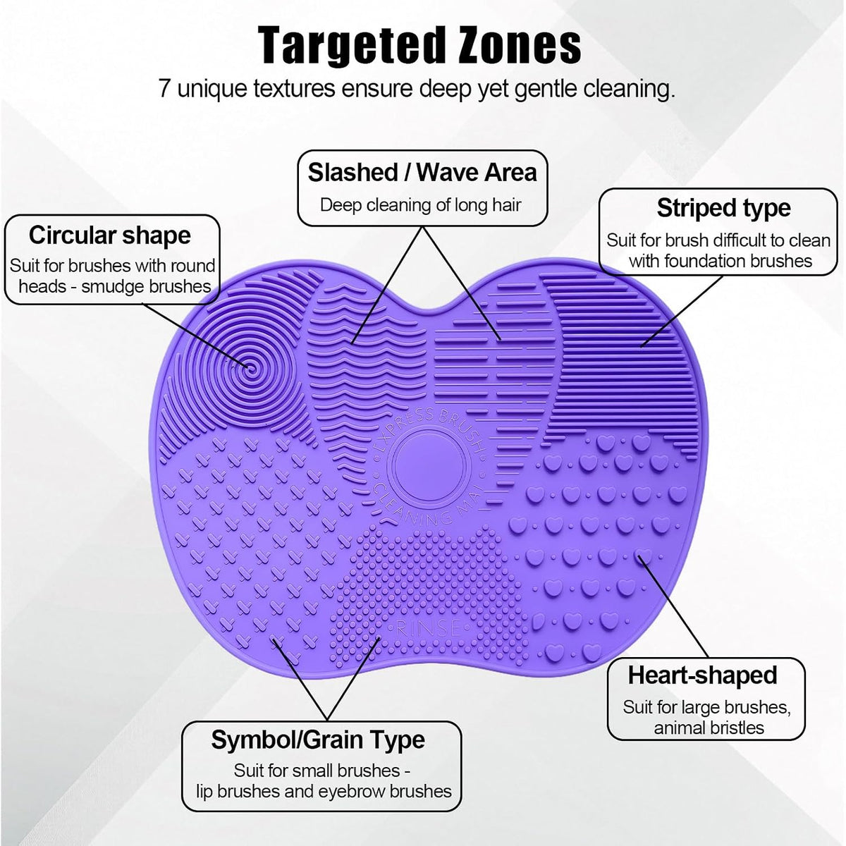 2-Pack Silicone Makeup Brush Cleaning Mats - view 3