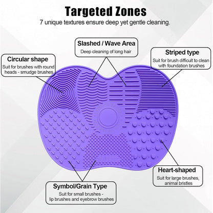 2-Pack Silicone Makeup Brush Cleaning Mats - view 3
