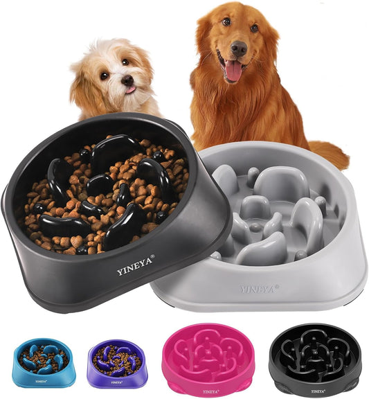 2-Pack Slow Feeder Dog Bowls