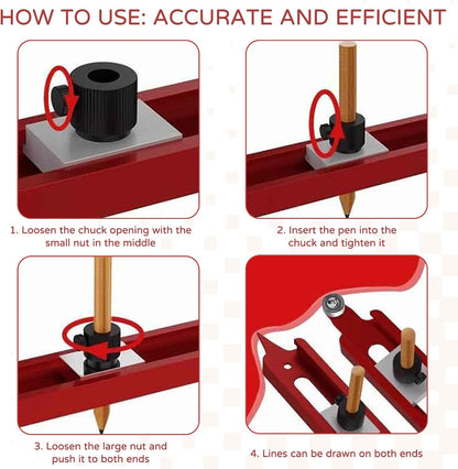 Adjustable Aluminium Contour Scribe Tool - view 4