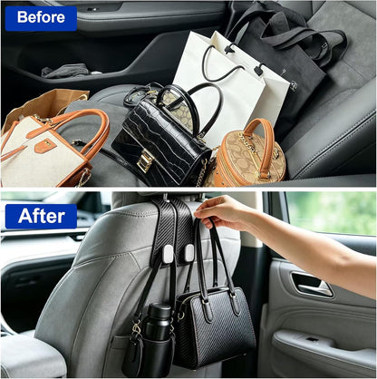 4-Pack Leather Car Headrest Hooks - view 7