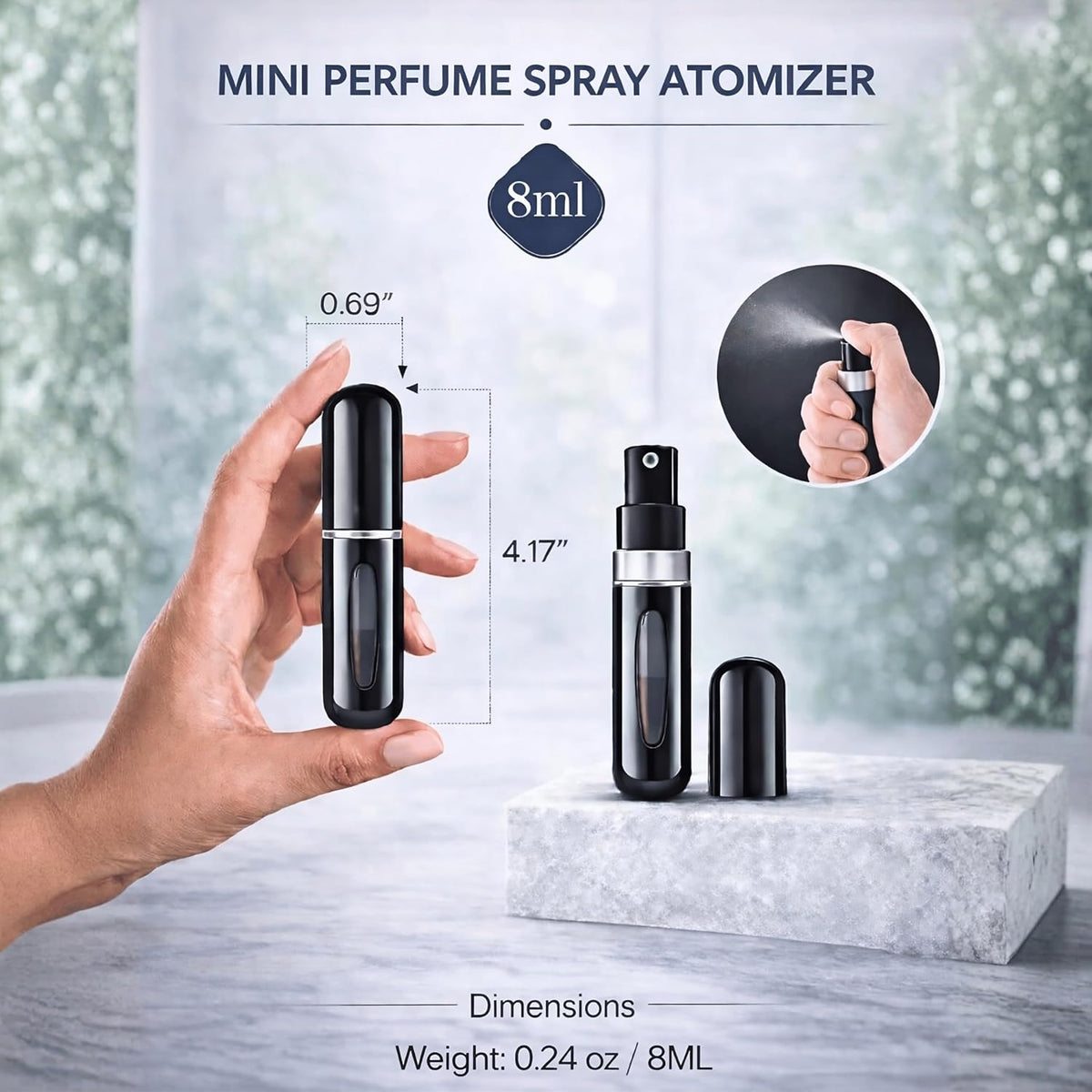 4-Pack Refillable Travel Perfume Atomizers - view 7