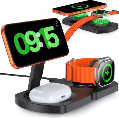 Foldable 3-in-1 Magnetic Charging Stand