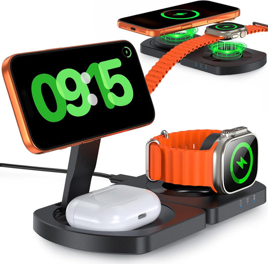 Foldable 3-in-1 Magnetic Charging Stand